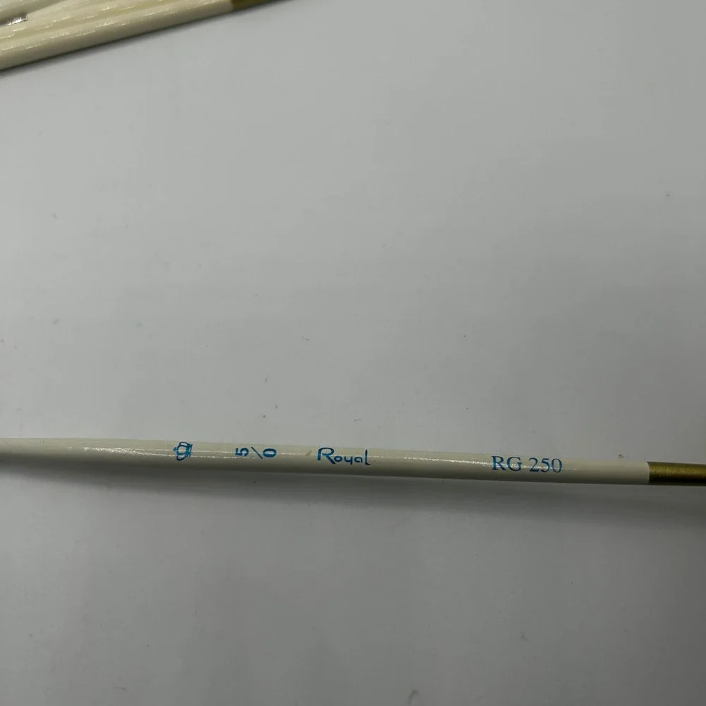 Royal Langnickel Detail Paint Brush Set 5pc Cream Gold Excellent Golden Taklon